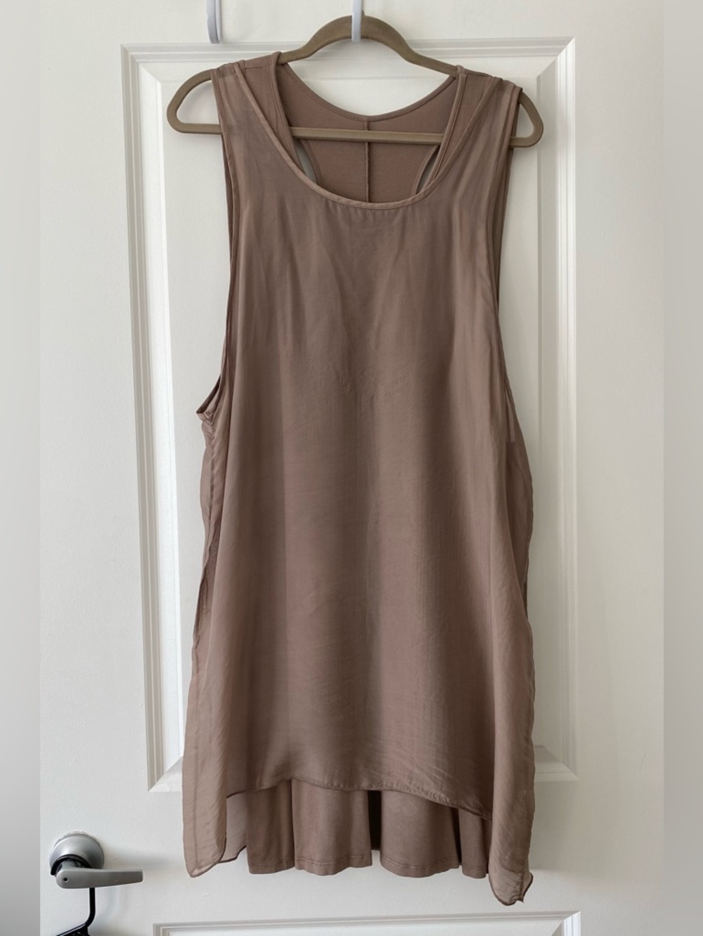 Silky 2-piece Dress Taupe sz L